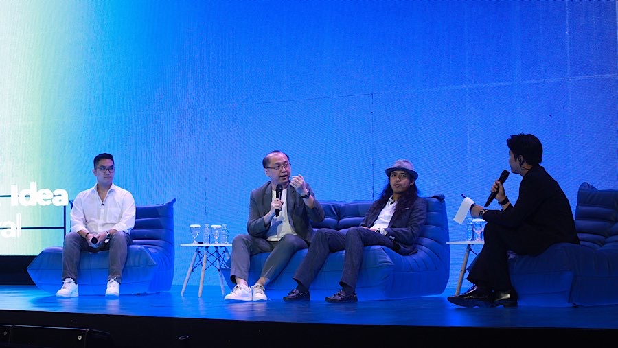 Ki-ka: Pendiri Gatherich Ken Handersen, Investor Profesional, Alexander Rahardjon dan Pendiri Value Corp Andhika Diskartes Saat Stock Idea Festival.