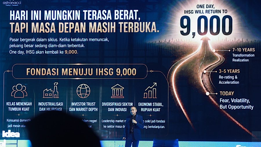 Founder & CEO PT Astronacci International, Gema Goeyardi Saat Stock Idea Festival di Jakarta, Sabtu (23/5/2026) (Bloomberg Technoz/Andrean Kristianto)