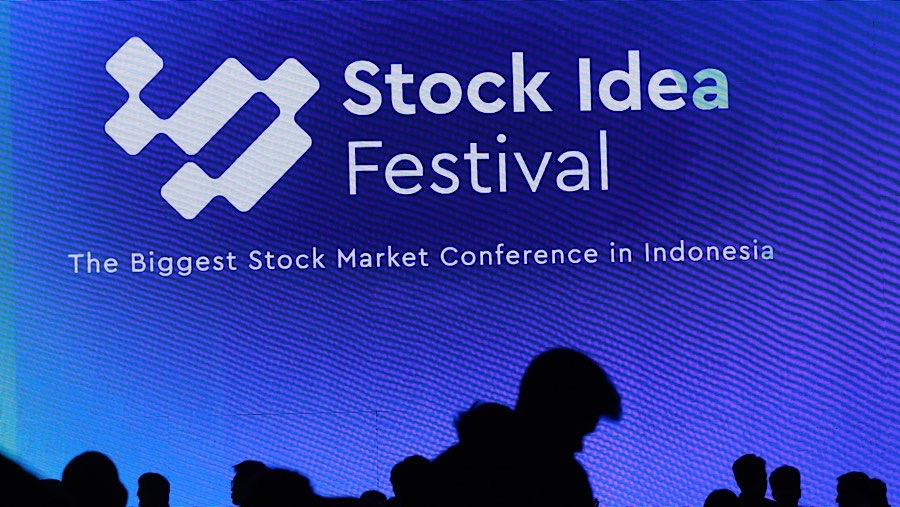 Peserta memgikuti Stock Idea Festival di Jakarta, Sabtu (23/5/2026). (Bloomberg Technoz/Andrean Kristianto)