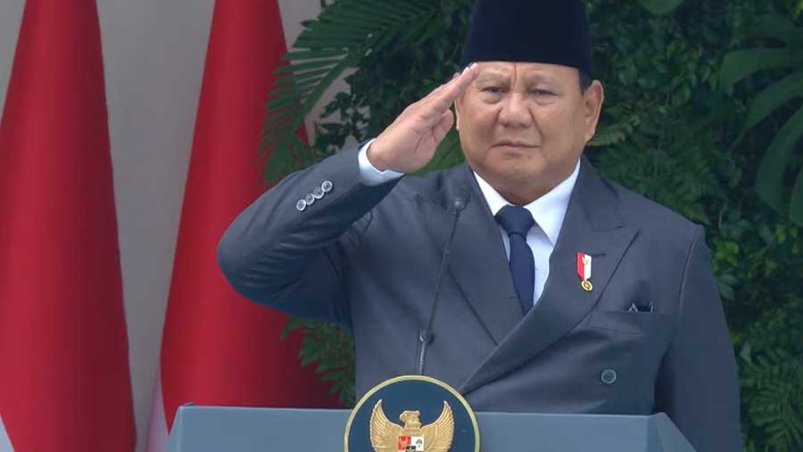 Presiden Prabowo Pimpin Upacara Peringatan Hari Lahir Pancasila (01/06/2025). (YouTube Setpres)