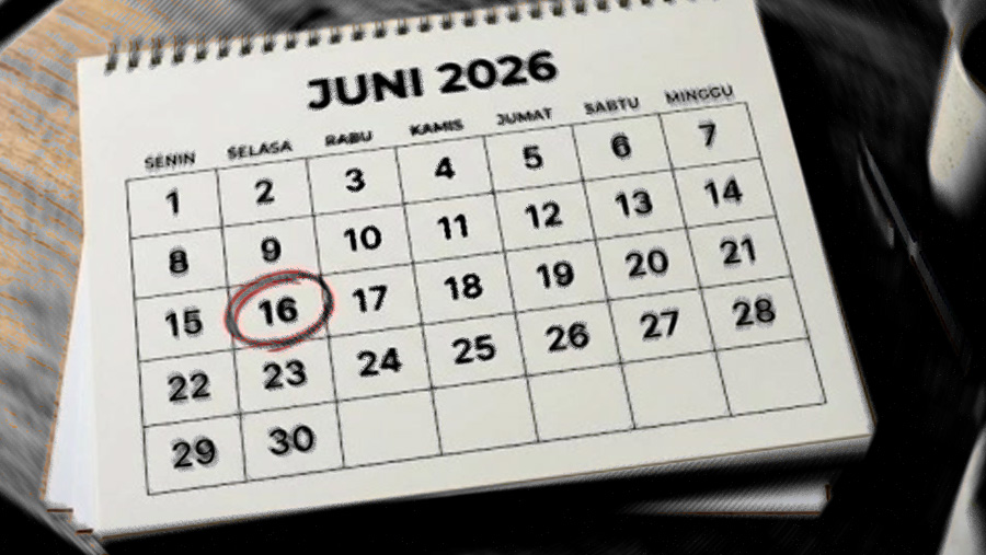 Ilustrasi Kalender Bulan Juni 2026 (Dok. Ist)