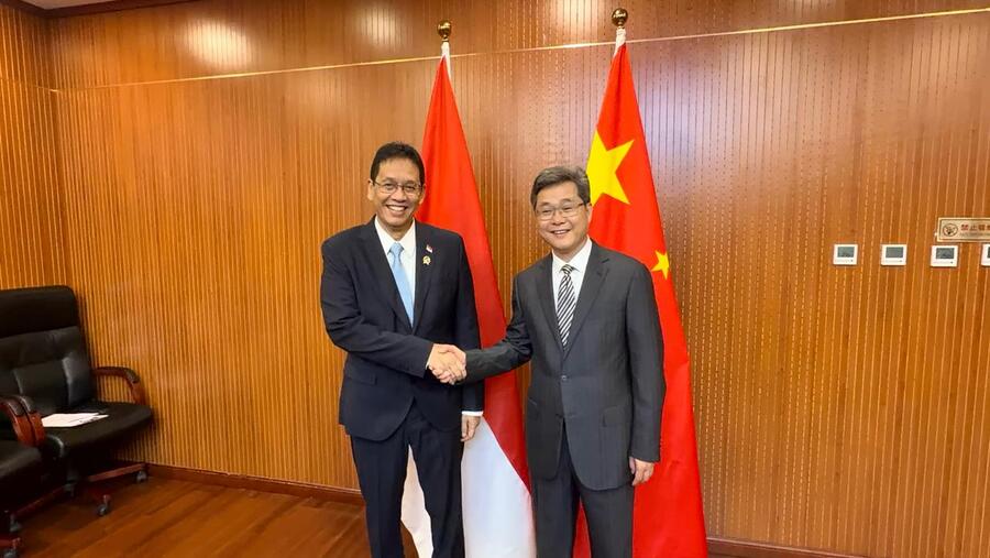 Menteri Keuangan Purbaya Yudhi Sadewa bertemu dengan Menteri Keuangan Republik Rakyat China, Lan Fo’an, di Beijing, Rabu (17/6/2026) (Dok. Kemenkeu)