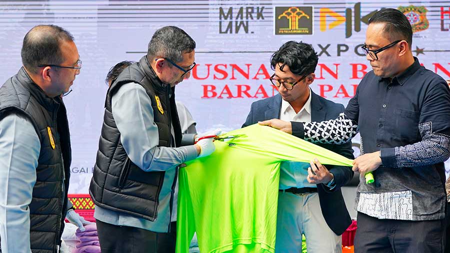 DJKI Musnahkan 567 Barang Bukti Pelanggaran Merek Lacoste (Dok. DGIP)