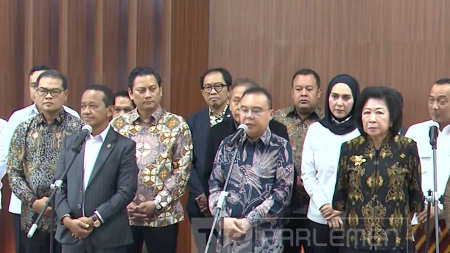 Konpers DPR dan Pemerintah soal Situasi Ekonomi RI (YouTube TVR Parlemen)
