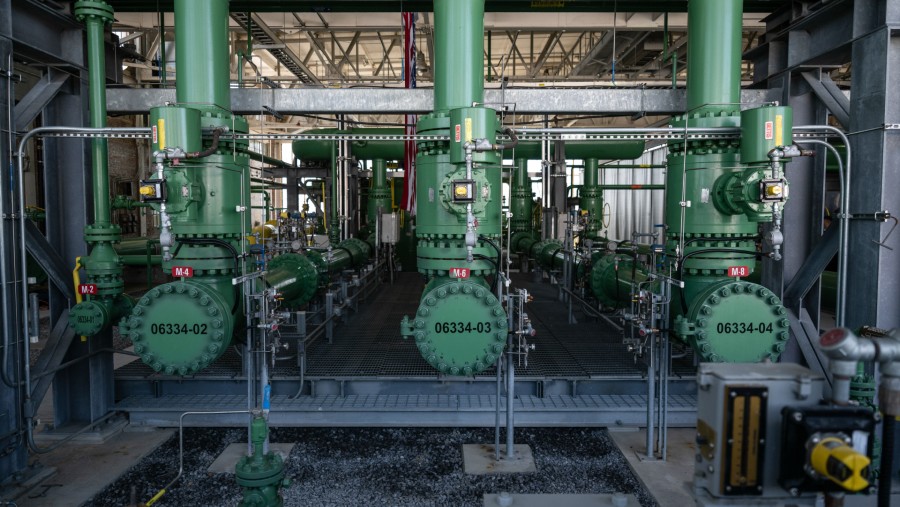 Jalur pipa gas untuk mengalirkan gas alam./Bloomberg-Victor J. Blue
