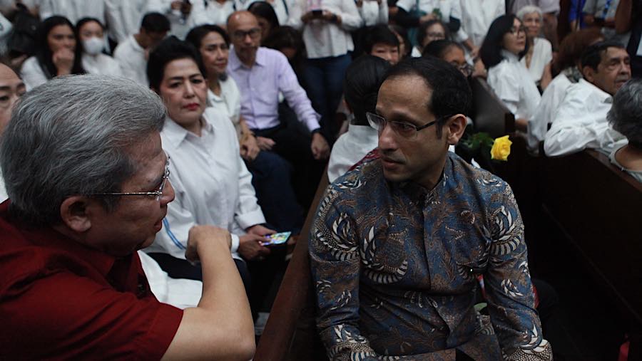 Terdakwa, Nadiem Anwar Makarim sebelum mengikuti sidang putusan di Pengadilan Tipikor, Selasa (30/6/2026). (Bloomberg Technoz/Andrean Kristianto)