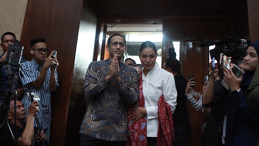 Terdakwa, Nadiem Anwar Makarim sebelum mengikuti sidang putusan di Pengadilan Tipikor, Selasa (30/6/2026). (Bloomberg Technoz/Andrean Kristianto)