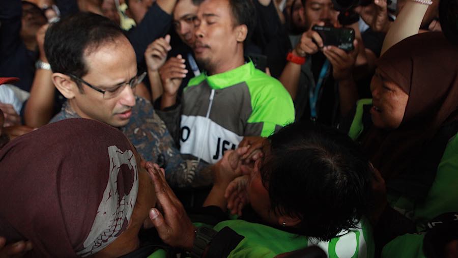 Terdakwa, Nadiem Anwar Makarim sebelum mengikuti sidang putusan di Pengadilan Tipikor, Selasa (30/6/2026). (Bloomberg Technoz/Andrean Kristianto)