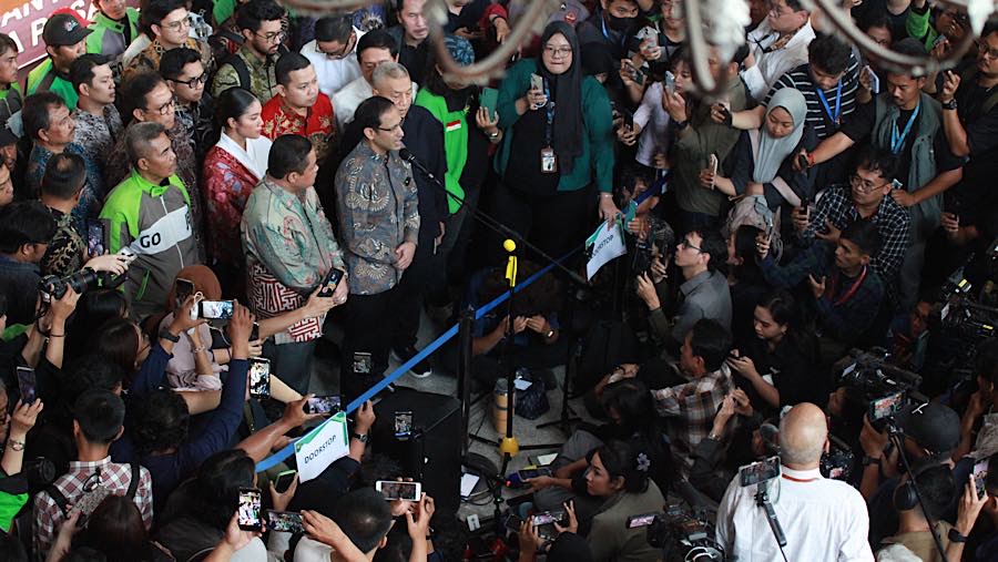 Terdakwa, Nadiem Anwar Makarim usai sidang putusan di Pengadilan Tipikor, Selasa (30/6/2026). (Bloomberg Technoz/Andrean Kristianto)