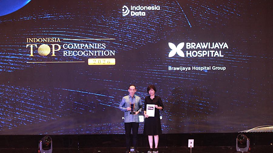 Brawijaya Hospital meraih penghargaan dalam acara Indonesia Top Companies Recognition di Jakarta, Senin (29/6/2026). (Bloomberg Technoz/Andrean K)