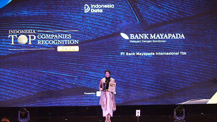 PT Bank Mayapada Internasional Tbk meraih penghargaan pada Indonesia Top Companies Recognition di Jakarta, Senin (29/6/2026) (Bloomberg Technoz/Andre)