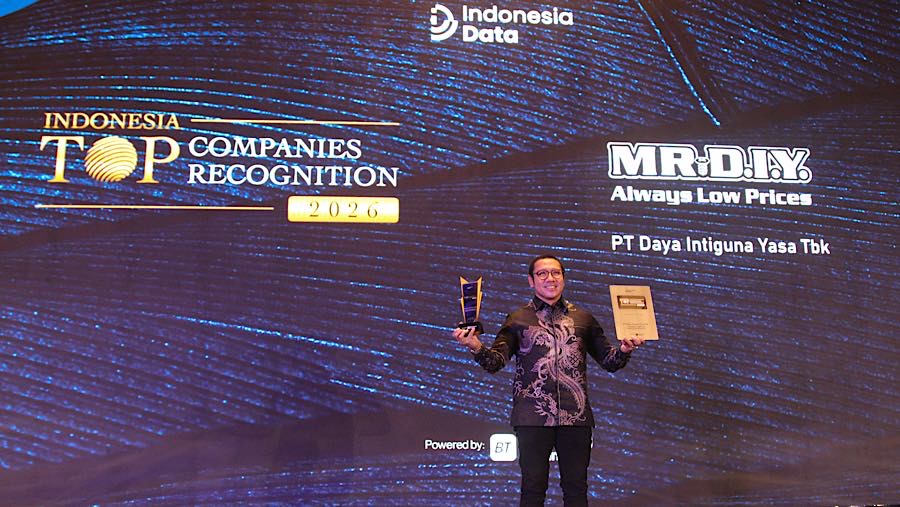 PT Daya Intiguna Yasa Tbk meraih penghargaan dalam acara Indonesia Top Companies Recognition di Jakarta, Senin (29/6/2026). (Bloomberg Technoz/Tri)
