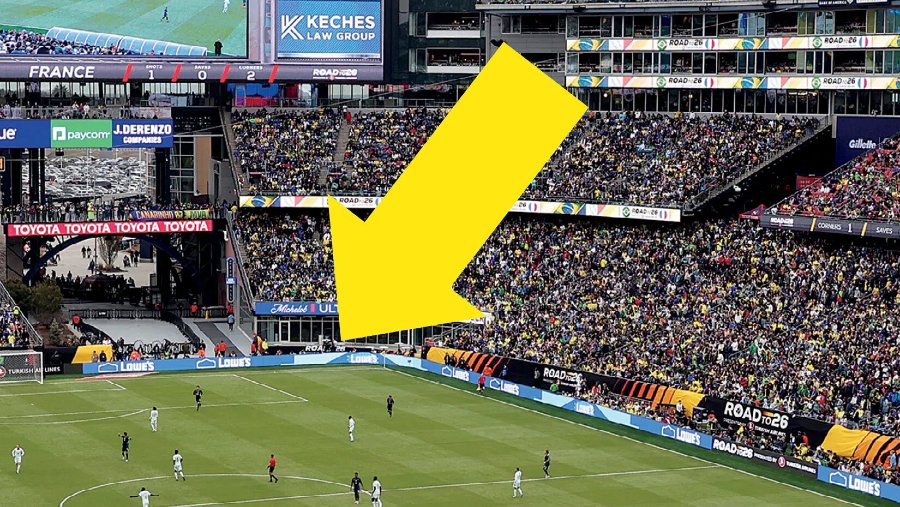 Lokasi pertandingan persahabatan Brasil dan Prancis pada 26 Maret di Foxborough, Massachusett/Getty Images. Sumber: Bloomberg Businessweek