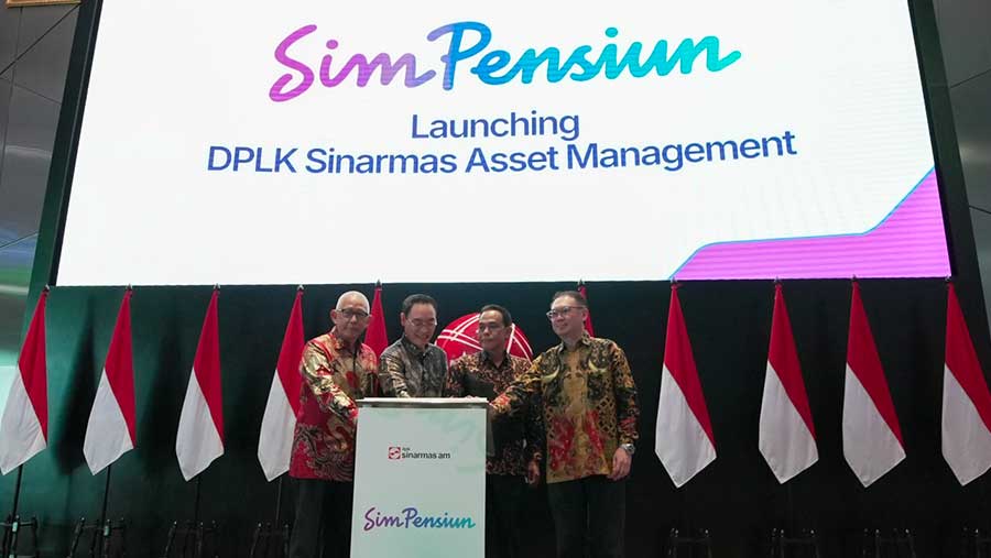 Seremoni Ring The Bell Peresmian SimPensiun, DPLK Sinarmas Asset Management Berbasis Digital (Dok. Sinarmas)