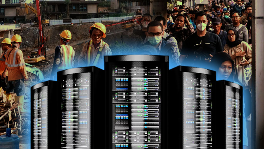 Kualitas SDM Indonesia rendah di tengah kebutuhan industri pusat data (Diolah)
