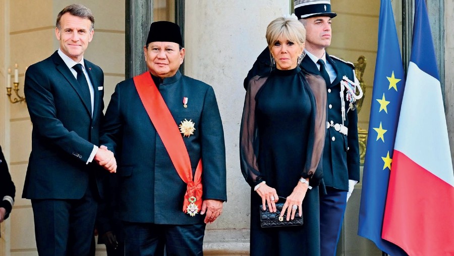 Presiden Prabowo di Istana Élysée di Paris, Prancis. Sumber: Kemensetneg RI