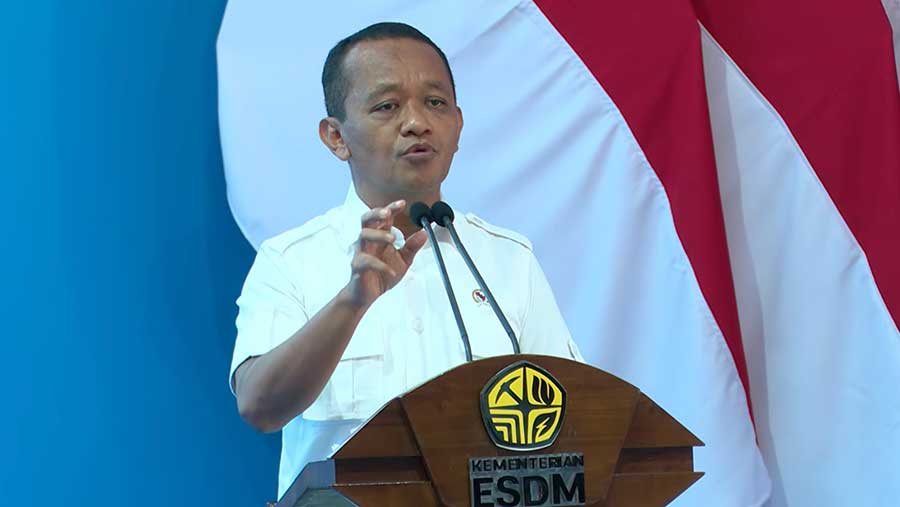 Menteri Energi dan Sumber Daya Mineral Bahlil Lahadalia di Peluncuran B50 Oleh Presiden Prabowo (YouTube KementerianESDM)