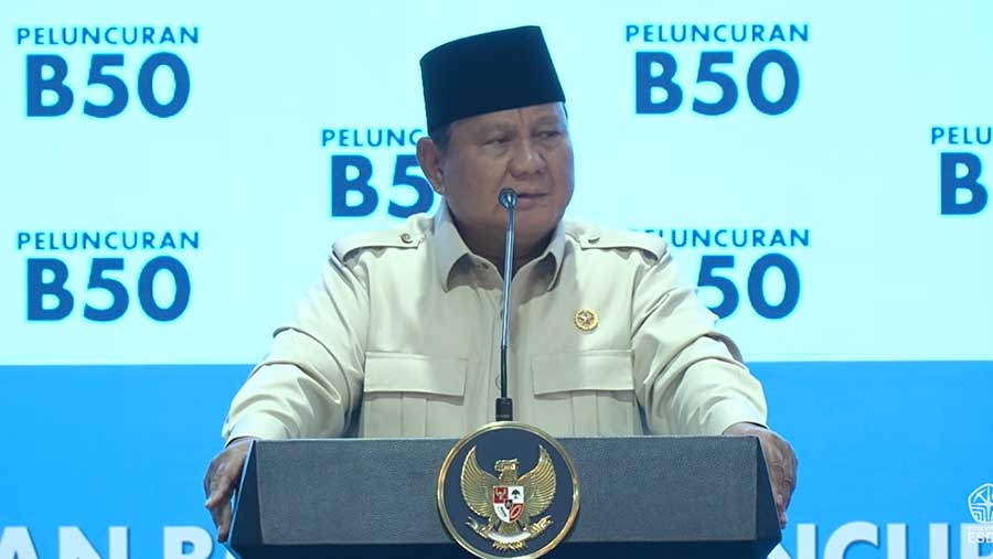 Peluncuran B50 Oleh Presiden Republik Indonesia Prabowo Subianto (YouTube KementerianESDM)