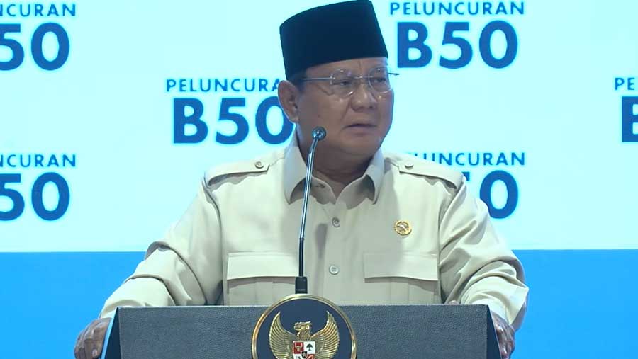 Peluncuran B50 Oleh Presiden Republik Indonesia Prabowo Subianto (YouTube KementerianESDM)