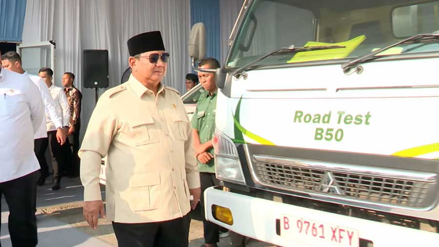 Peluncuran B50 Oleh Presiden Republik Indonesia Prabowo Subianto (YouTube KementerianESDM)