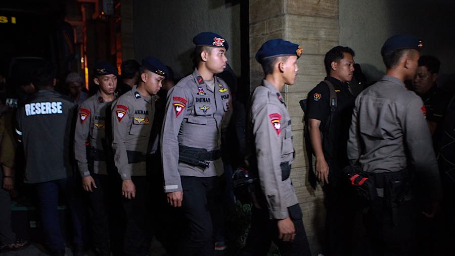 Lokasi tersebut menjadi titik penggeledahan ke-13 dalam rangkaian penyidikan kasus ini. (Bloomberg Technoz/Andrean Kristianto)
