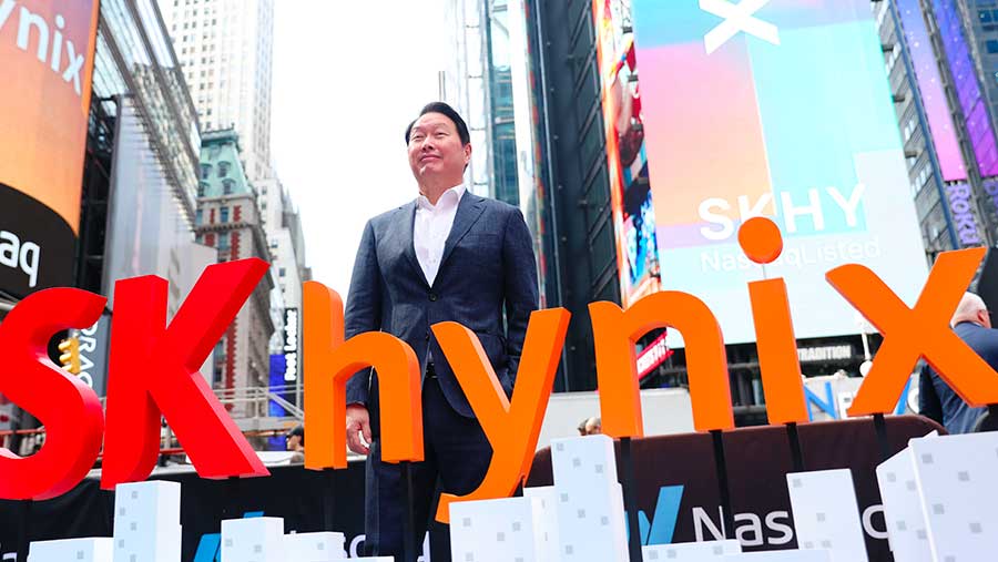 SK Hynix telah mengumpulkan dana sebesar 26,5 miliar dolar AS dari pasar saham AS. (Bloomberg)