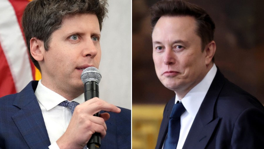 Elon Musk dan Sam Altman. dok: Bloomberg