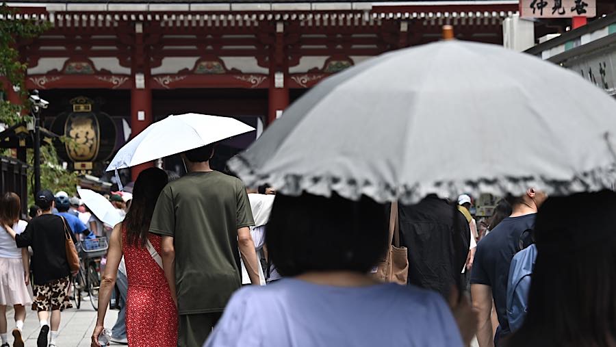 Gelombang panas diperkirakan akan meluas ke Tokyo dan sejumlah wilayah di Jepang bagian timur. (Soichiro Koriyama/Bloomberg)