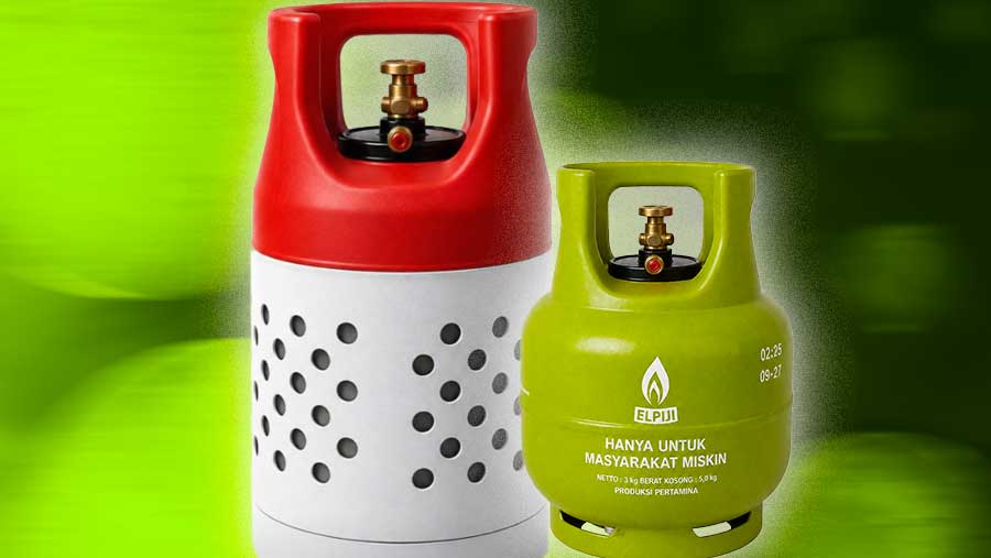 Ilustrasi Gas CNG 3 kg dan Gas LPG Melon (Diolah)