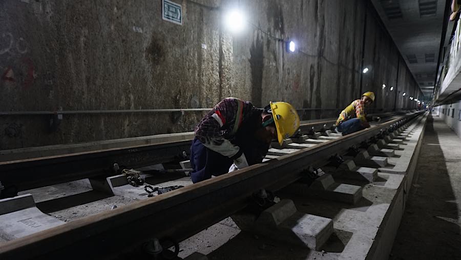 Per 25 Juni 2026, progres pembangunan fase 2A telah mencapai 61,8 persen. (Bloomberg Technoz/Andrean Kristianto)