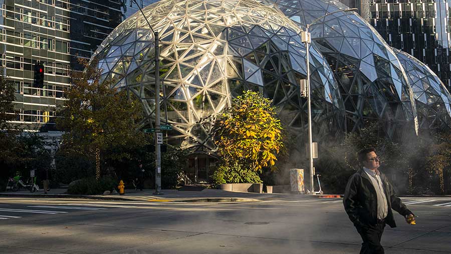 Kantor pusat Amazon.com Inc. di Seattle. (Via Bloomberg)