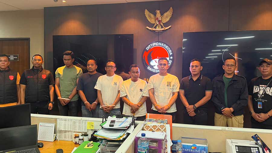Dittipidnarkoba Bareskrim Polri tangkap 8 polisi berkaitan kasus narkoba. (Dok. Dittipidnarkoba)