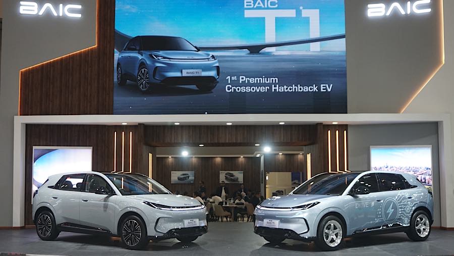 PT JIO Distribusi Indonesia (BAIC Indonesia) resmi meluncurkan BAIC T1 dengan harga Rp 393 juta. (Bloomberg Technoz/Andrean Kristianto)