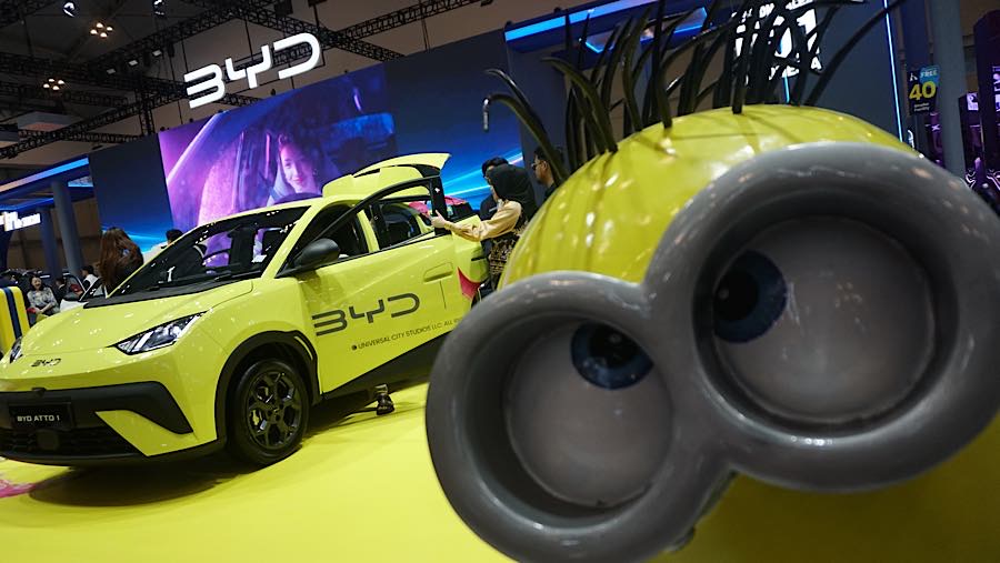 Selama 11 hari penyelenggaraan, GIIAS 2026 menghadirkan lebih dari 60 merek otomotif global dari berbagai segmen. (Bloomberg Technoz/Andrean K)