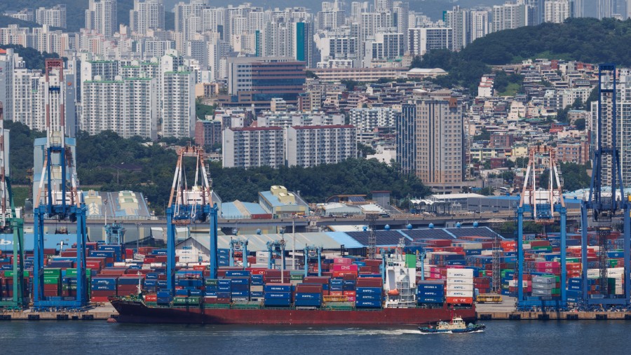Pelabuhan di Korea Selatan./dok. Bloomberg