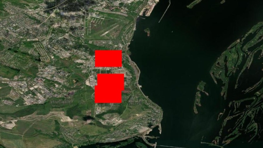 Gambar citra satelit kilang Saratov yang diambil oleh FIRMS milik NASA.