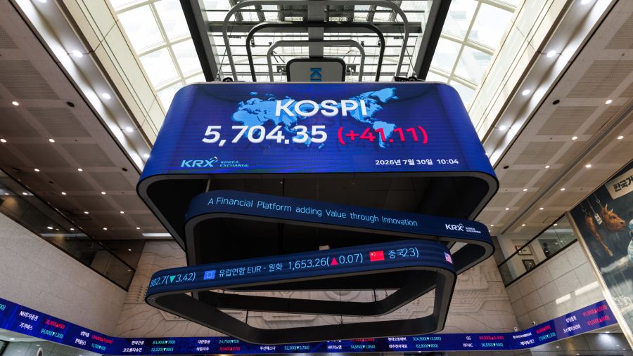 Indeks Kospi Korea Selatan pasca mengalami kejatuhan harga pekan lalu. dok: Bloomberg