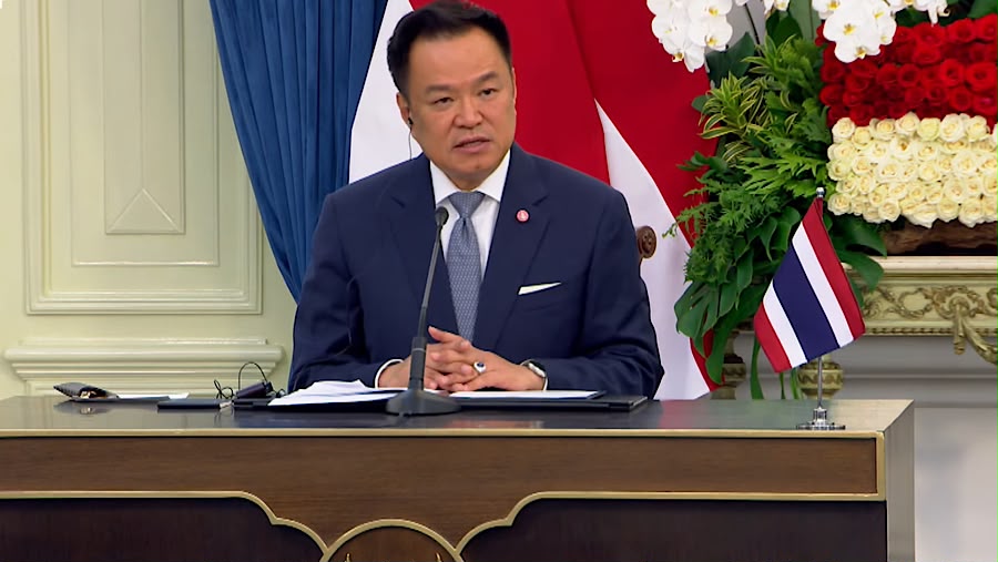 Kunjungan Resmi PM Kerajaan Thailand Anutin Charnvirakul, Jakarta (3/8/2026). (YouTube Sekretariat Presiden)
