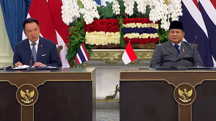 Kunjungan Resmi PM Kerajaan Thailand Anutin Charnvirakul, Jakarta (3/8/2026). (YouTube Sekretariat Presiden)