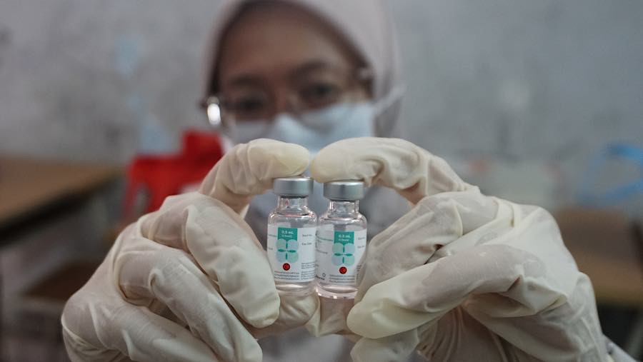 HPV umumnya ditularkan melalui aktivitas seksual, pemberian vaksin pada usia 9–14 tahun dinilai paling efektif. (Bloomberg Technoz/Andrean Kristianto)