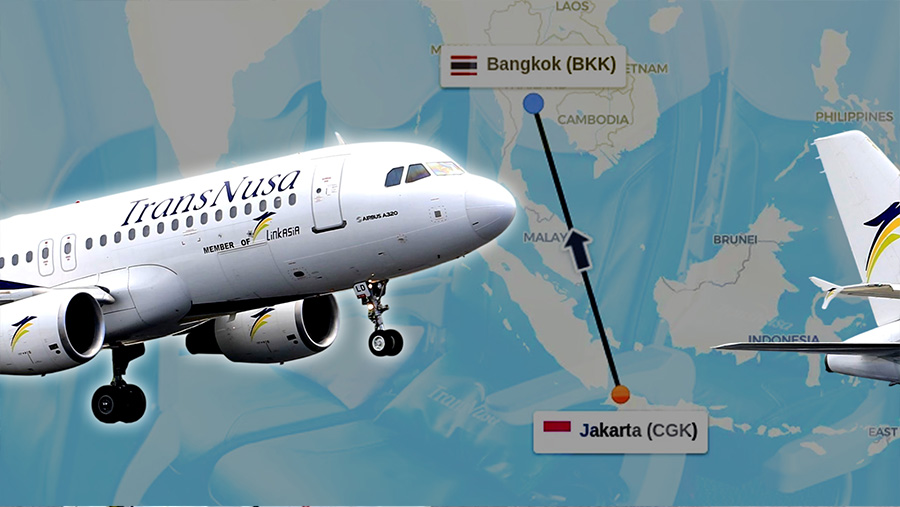 TransNusa ekspansi, buka rute langsung Jakarta-Bangkok (Diolah)