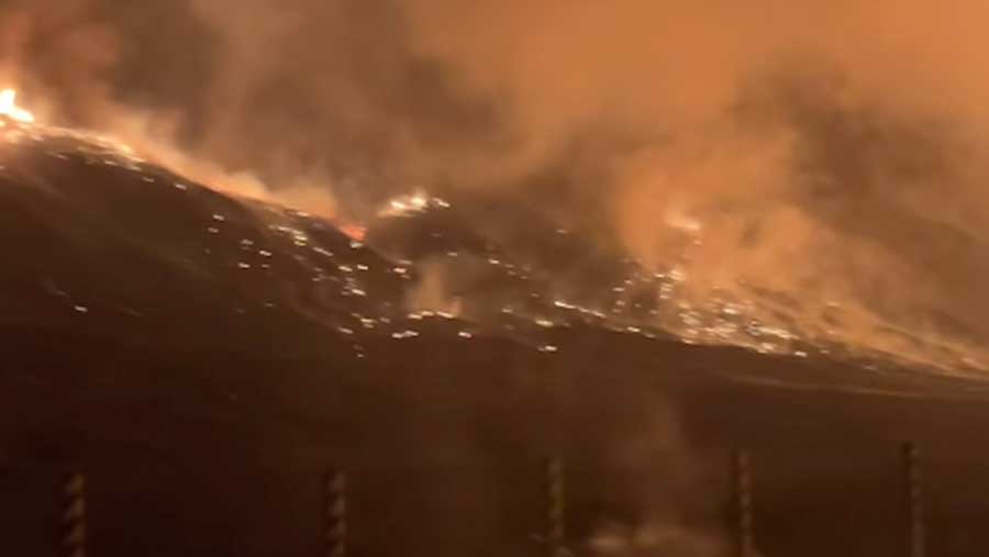 Suasana kebakaran di Gunung Bromo (Dok. Ist)