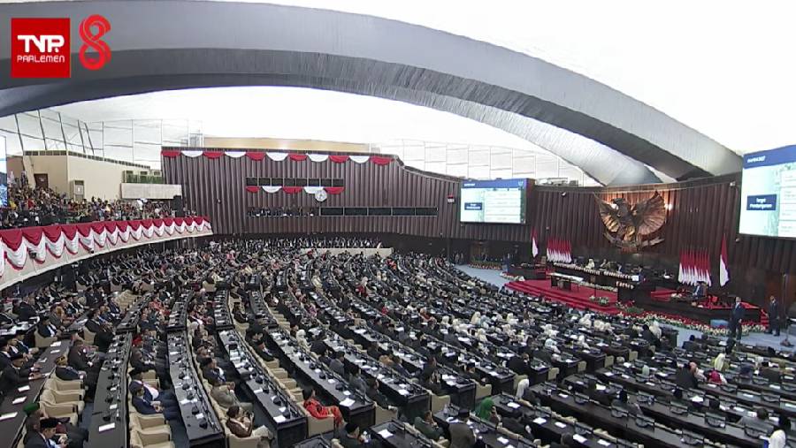 Suasana Nota Keuangan Rancangan Anggaran Pendapatan dan Belanja Negara 2027 di Gedung DPR RI. dok: Setpres.