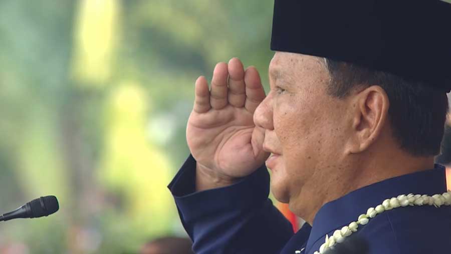 Presiden Prabowo Subianto pada Upacara Peringatan HUT RI-81, Istana Merdeka, (17/08/2026). (YouTube Setpres)