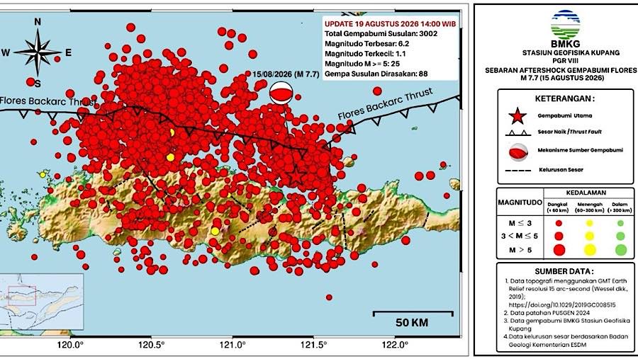 Update dan Penanganan Gempa Bumi NTT. (Dok. BNPB)