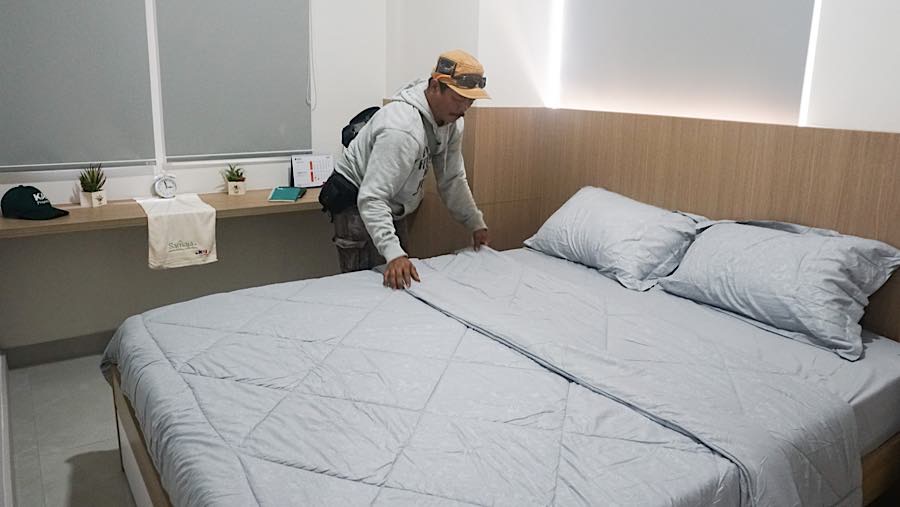 Sebanyak 1.232 unit hunian akan dibangun dalam tiga menara utama. (Bloomberg Technoz/Andrean Kristianto)