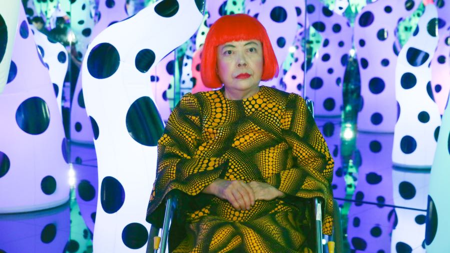 Yayoi Kusama di New York pada tahun 2013. (Fotografer: Andrew Toth/Getty Images via Bloomberg)