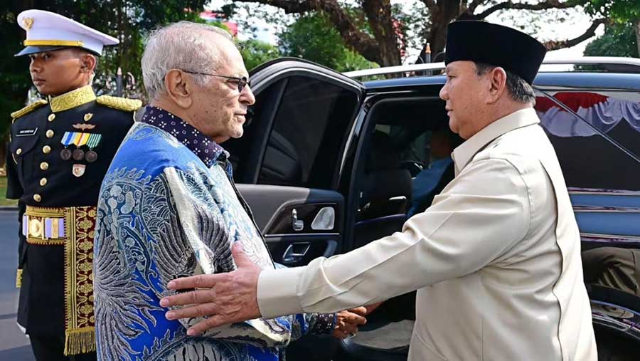 Presiden Prabowo menerima kunjungan Presiden Timor-Leste José Ramos-Horta di Istana Merdeka, Jakarta, Jumat, 28/08/2026. (Dok. IG@sekretariat.kabinet)
