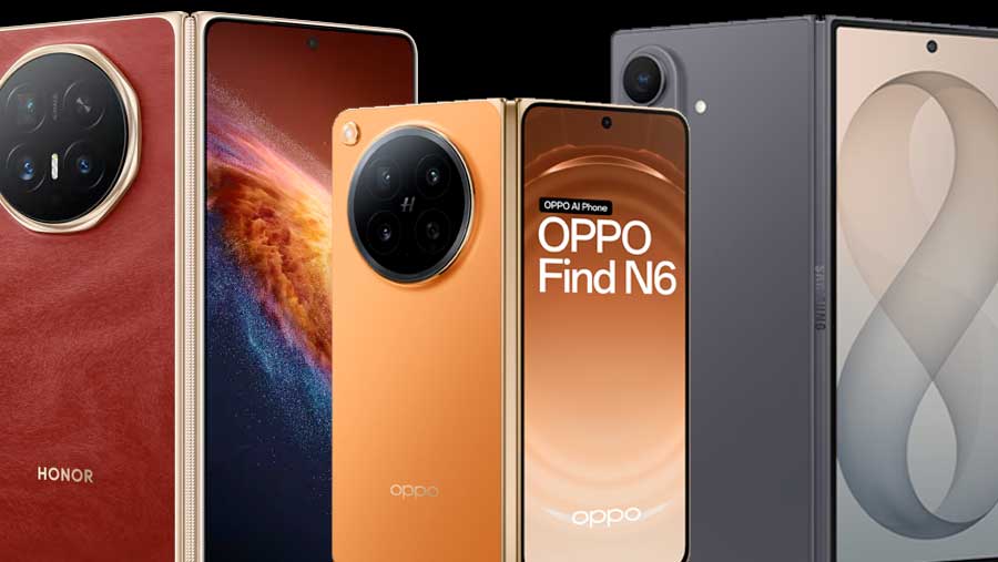 OPPO Find N6, Samsung Galaxy Z Fold 8 Ultra dan Honor Magic V6 (Diolah)