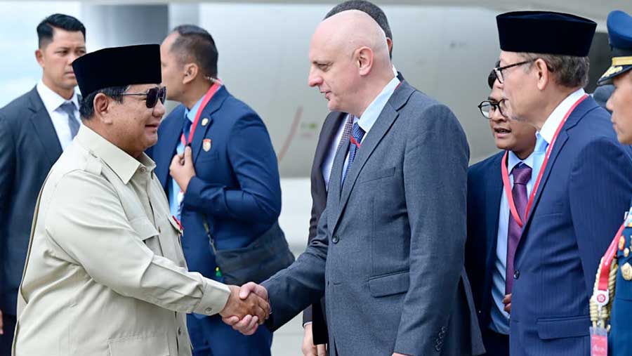 Presiden Prabowo Subianto tiba di Vladivostok, Rusia. (Dok. BPMI)